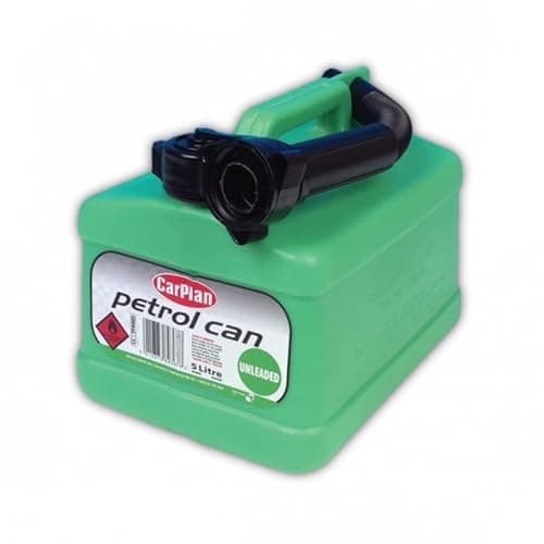 Image of CAR PLAN GREEN Petrol UNLEADED Fuel Jerrycan 5 Litre with SPOUT