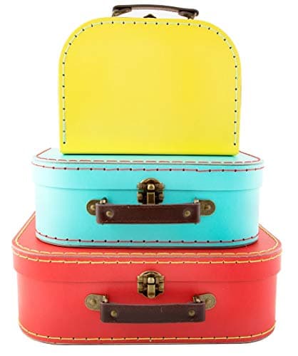 Image of Set of 3 Suitcase Storage Boxes School Home Decor Sass and Belle Various Designs