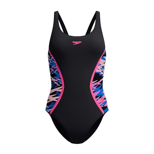 Image of Speedo Women's Hyperboom Splice Muscleback One Piece Swimsuit, Black, 40