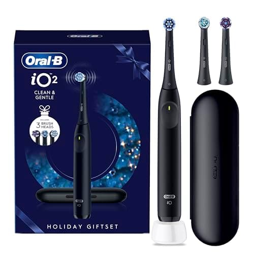 Image of Oral-B iO2 Night Black Electric Toothbrush Seasonal Limited Edition + Travel Case + 3 Refills