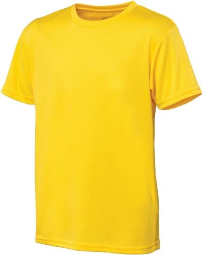 Image of AWD Just Cool Kids Breathable Cool T-Shirt Sun Yellow 5/6 Years