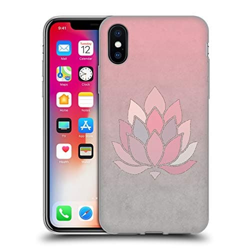 Image of Head Case Designs Officially Licensed LebensArt Lotus Pastels Gel Case [Military Grade Protection] Compatible with Apple iPhone X/iPhone XS and Compatible with MagSafe