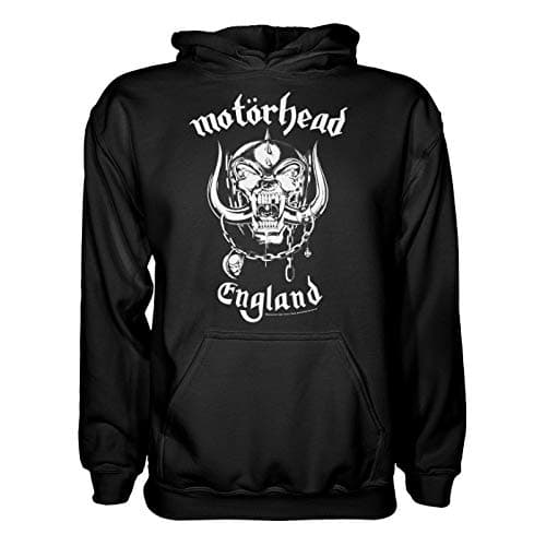 Image of Rock Off officially licensed products Motorhead England Lemmy Kilmister Official Unisex Hoodie Hooded Top (Small) Black