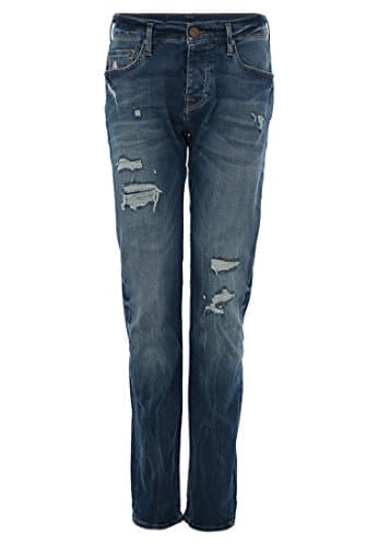 Image of True Religion Men's Rocco Super Stretch Slim|#573 Slim Jeans, Blue (Destroyed Blue), W29/L34