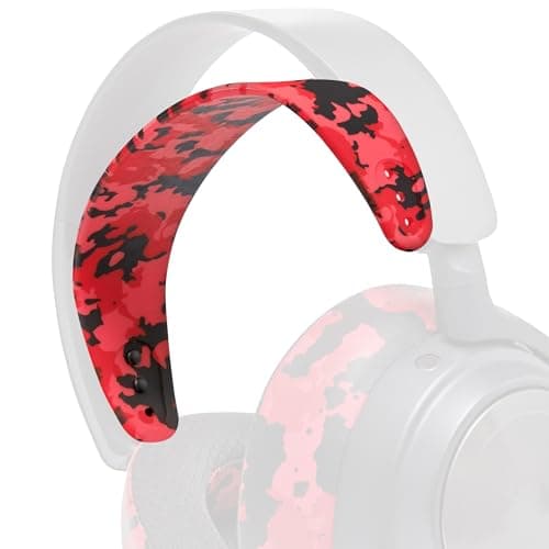 Image of WC HeadbandZ Arctis Nova - Upgraded Silicone Headband for Arctis Nova Headsets by Wicked Cushions - Enhanced Flexibility, Comfort, and Style with Matching Earpad Designs | Red Camo