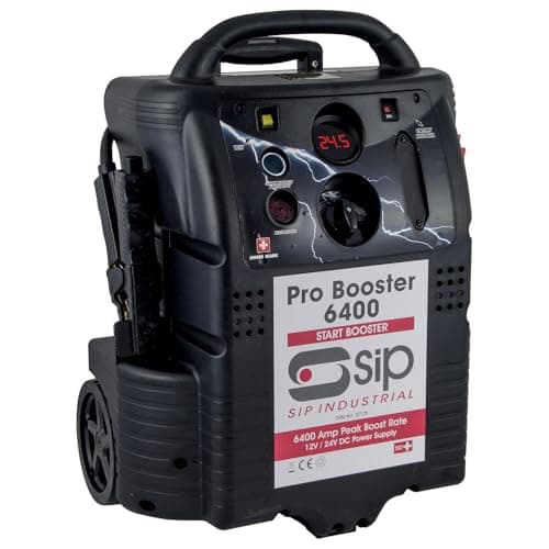 Image of SIP Pro 6400 Start Booster, Battery Booster Jump Starter Power Pack 12V/24V 6400A/3200A