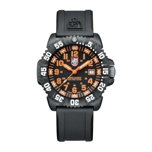 Image of Luminox - Mens Watch - Original Navy Seal 3050 Series 44 mm - Mens Dive Watch - Swiss Quartz - Swiss Made - 200M Water Resistant - Hardened Mineral Crystal - CARBONOX Case - Genuine Rubber S, X3.CZ59