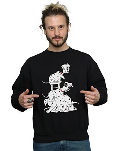 Image of Disney Men's 101 Dalmatians Chair Sweatshirt Black Medium