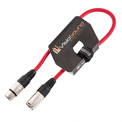 Image of VisioSound Male to Female XLR Mic Lead/Balanced Microphone/Mic Patch Cable / 7 Colours 0.5m Red