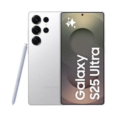 Image of Samsung Galaxy S25 Ultra AI Smartphone, Galaxy AI, 12GB Memory, 512GB Storage, 200MP Camera, S Pen Included, Titanium Whitesilver, 3 Year Manufacturer Extended Warranty (UK Version)