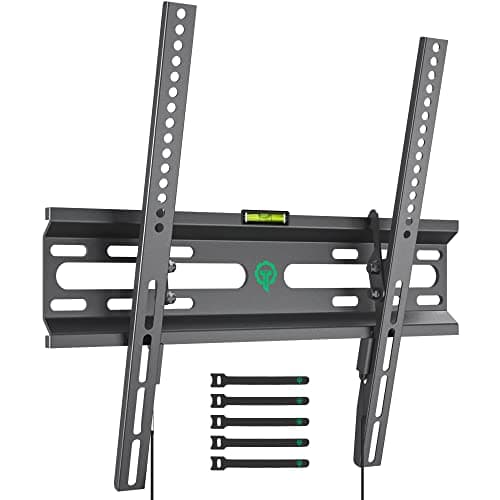 Image of TIPTOP GEAR TV Wall Bracket for 32-55inch TVs, Sturdy Tilt TV Wall Mount with VESA 75x75-400x400mm, 45kg Weight Capacity with Cable Ties
