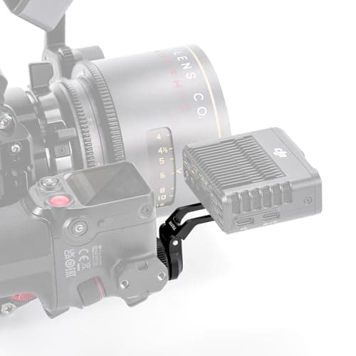 Image of Tilta DJI Focus Pro Rotatable Mounting Bracket Compatible with DJI Focus Pro LiDAR with Cold Shoe Receiver - Black TGA-FPL-RMB