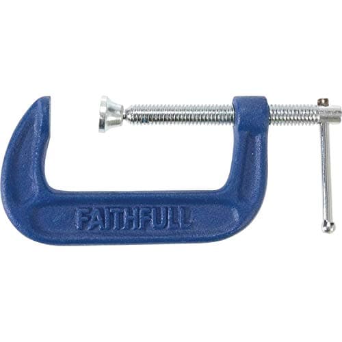Image of Faithfull Medium-Duty SG Iron G-Clamp, 50mm (2in), Multi Colour