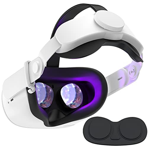 Image of SUPERUS Head Strap & Lens Cover Compatible with Oculus/Meta Quest 2 Accessories (Black)