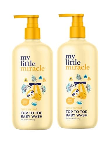 Image of My Little Miracle Top To Toe Baby Hair and Body Wash, Tear-Free Gentle Formula For All Skin & Hair Types, 500ml 2-Pack
