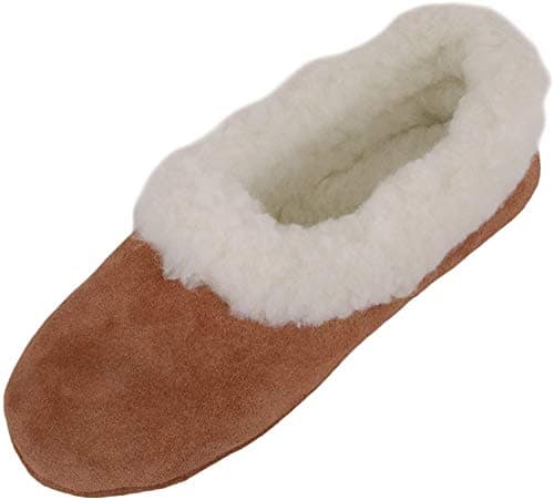 Image of SNUGRUGS Women's Melissa Low-Top Wool Ballerina Slippers, Chestnut 4 UK / 37 EU