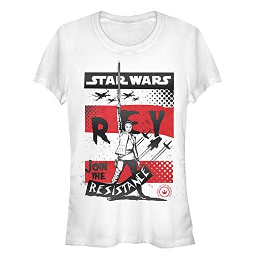 Image of STAR WARS Women's Rey Join The Resistance Top, White, Large