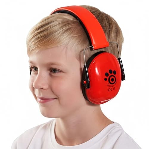 Image of Sensory Direct Ear Defenders - Red | Noise Cancelling Headphone & Protection for Kids & Adults with Sensory Integration | For Autistic Individuals, ASD, Aspergers, Processing Disorders | Compact Size