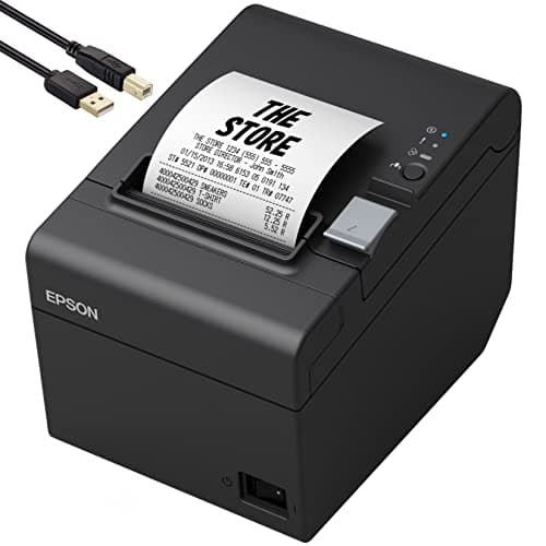Image of Epson TM-T20III Thermal Receipt Printer, Black, 80mm, USB, Serial, DK Port