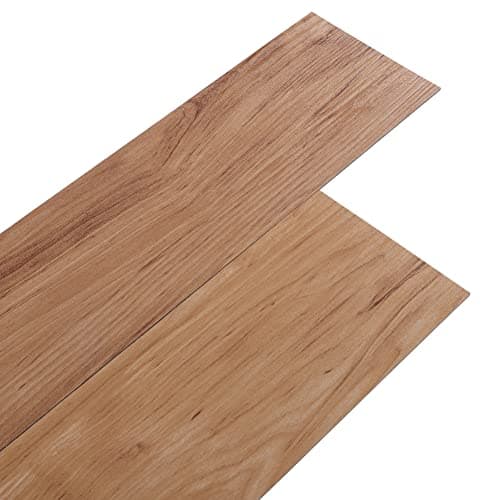 Image of INMOZATA 36Pcs Self-Adhesive PVC Flooring Planks Floorboard Planks Waterproof Floor Wall Stickers for Kitchen Bathroom Home Floor Tile (Natural Wood Grain)
