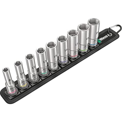 Image of Wera Belt B Deep 1 Socket Set, 3/8" Drive, 9PC, 05004545001