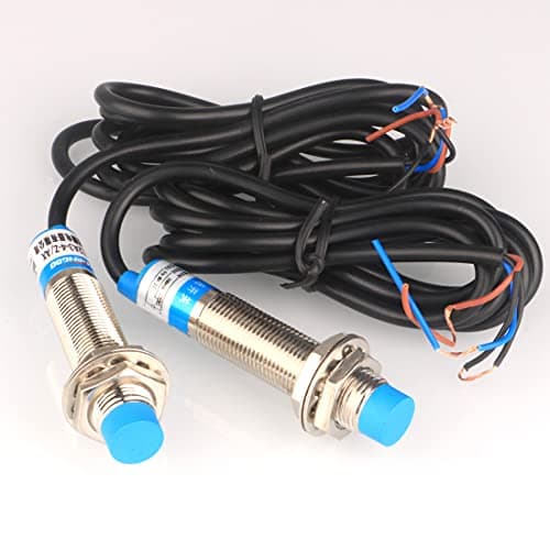 Image of Gebildet 4mm Inductive Proximity Sensor Detecting Distance Approach Sensor Cylinder Proximity Switch NPN NC(Normally Closed) DC 6-36V 300mA 3-Wire LJ12A3-4-Z/AX (Diameter 12mm)