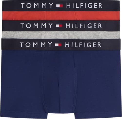 Image of Tommy Hilfiger Men 3P TRUNK GREY (Drk Ash/Prp Nvy/Tr Rd) M