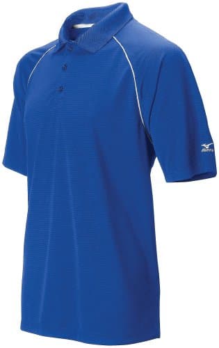 Image of Mizuno Men's MzO Tonal Stripe Short Sleeve Polo, Royal, Medium