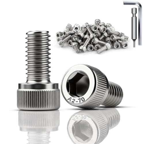 Image of TXXATX Pack of 120 Screws M4 x 12 mm Cylinder Head Screws DIN 912 Stainless Steel A2 V2A Hexagonal Screws Cylinder Screws with Hexagon Socket Full Thread Allen Screws for Mechanical Furniture Repair