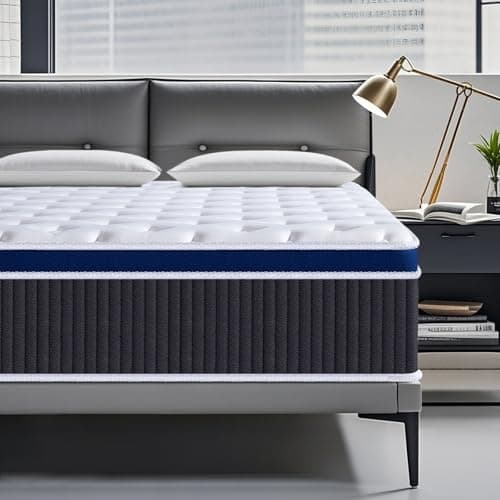 Image of SEZMOONSI King Size Mattress, Gel Memory Foam King Mattresses 5FT, Hybrid Pocket Spring Kingsize Matress, Orthopedic King Bed Mattresses with Breathable Soft Fabric, 150x200x27cm