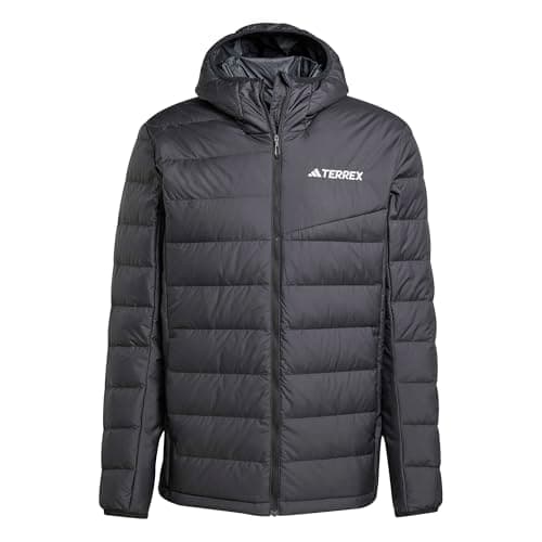 Image of adidas Men's Terrex Multi Light Down CLIMAWARM Hooded Jacket, Black, XS