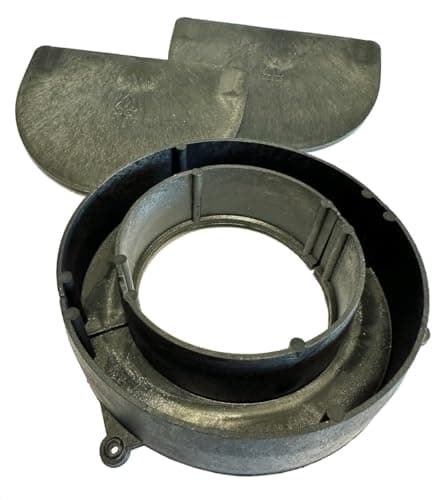 Image of Endcap & outlet pack Consists of 2 x Endcaps & 1 x 110mm End Outlet Only suitable for 1m Length Drainage Black Channel with Galvanised Gravel Grate for decorative stones or Gravel