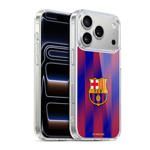Image of Head Case Designs Officially Licensed FC Barcelona Home 2025/26 Crest Kit Gel Case [Military Grade Protection] Compatible with Apple iPhone 17 Pro and Compatible with MagSafe