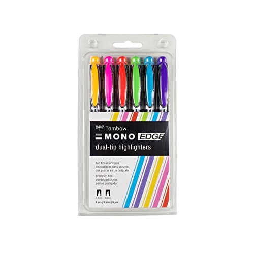 Image of Tombow MONO Edge Highlighters - Set of 6,180 x 10 x 2 cm