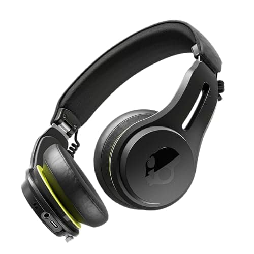 Image of Skullcandy Icon ANC Wireless On-Ear Bluetooth Headphones, Active Noise Cancelling, Up to 60 Hours Battery, Sweat Water Resistant, Foldable and Durable, Microphone for iPhone Android - True Black