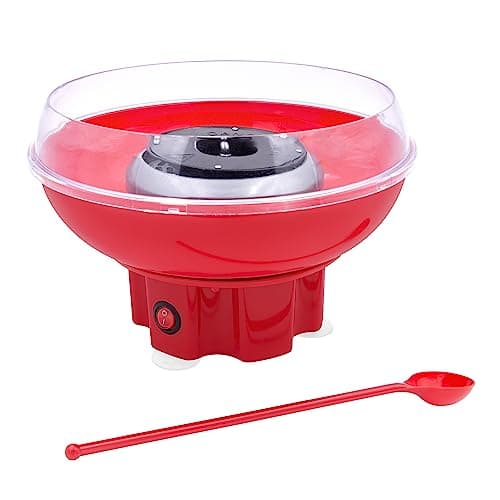 Image of Global Gizmos 55889 Premium Candy Floss Maker / 400W / Retro Carnival Style Machine/Spinning Tool Included/Non-Slip Base / 26cm x 19cm