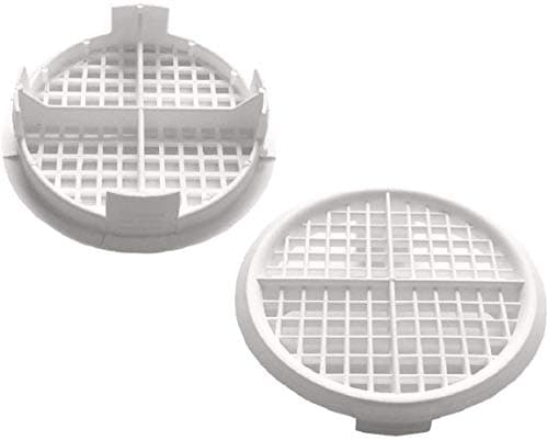 Image of 10 Number Timloc 70mm White Plastic Round Circular Push in Soffit Air Vents Vivarium