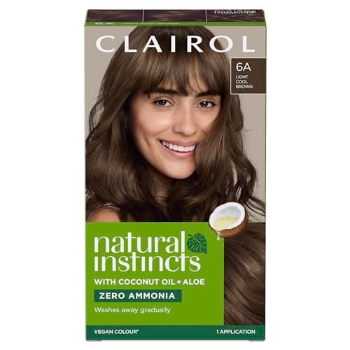 Image of Clairol Natural Instincts Semi-Permanent Ammonia Free Hair Colour 6A Light Ash Brown