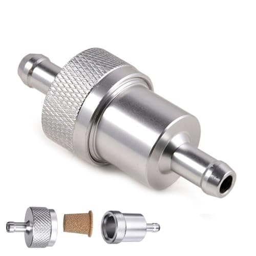 Image of FiTspi Universal Alloy Fuel Petrol Diesel Inline Filter, 1/4" 6mm Copper Filter Element Retrofit Accessories for Webasto Truck Motorcycle ATV Beach Bike RV Motorhome Car Heaters