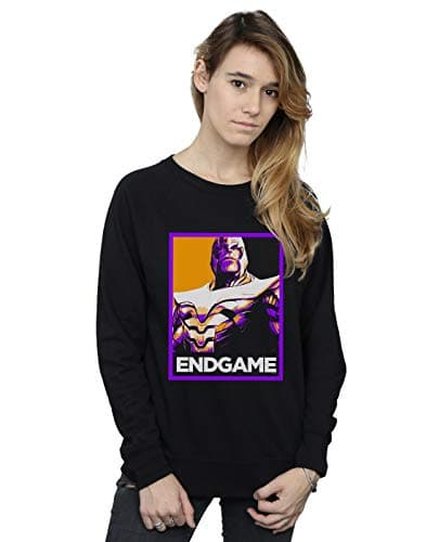 Image of Marvel Women's Avengers Endgame Thanos Poster Sweatshirt Black XX-Large