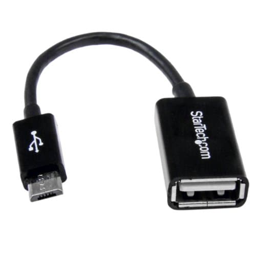 Image of StarTech.com 5in Micro USB to USB OTG Host Adapter - Micro USB Male to USB A Female On-The-GO Host Cable Adapter (UUSBOTG)
