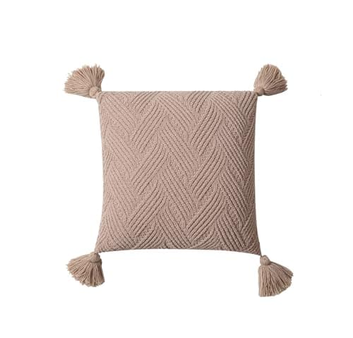 Image of CQAHDSEVF Throw Pillow Cases, Cushion Covers 1 Pcs Handmade Tassel Multicolor 45x45cm Sofa Pillow Case(Apricot)