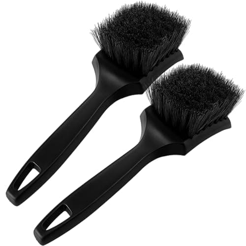 Image of PSFXBM 2Pcs Detailing Car Wheel Cleaning Brush, Hard Bristles for Tires, Car Tire Cleaning Brush, Wheel Cleaning Tool, Car Detailing Brushes for Tires, Rims, Motorcycles, Bicycles, Boats