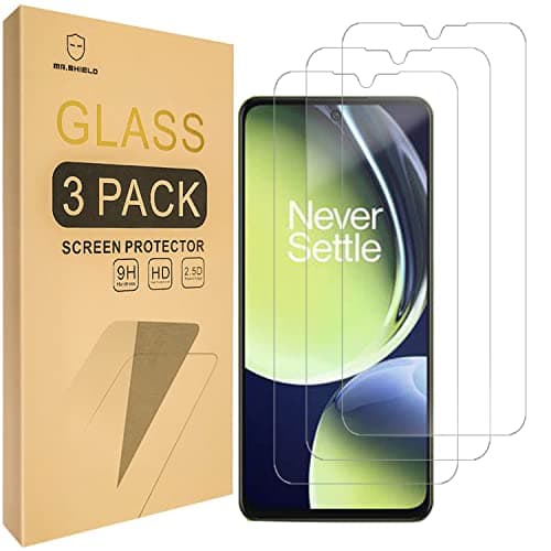 Image of Mr.Shield Screen Protector For OnePlus Nord CE 3 Lite 5G [Tempered Glass] [9H Hardness] [3-Pack] Screen Protector