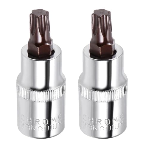 Image of Juttzzei 2PCS Torx Bit Socket, 1/2" Drive T50, Premium S2 Alloy Steel, 60mm Length