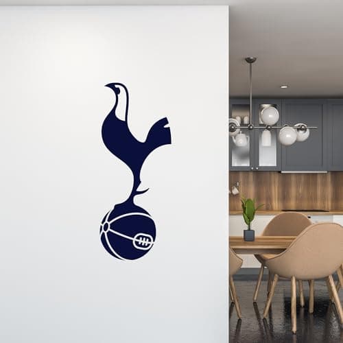 Image of Tottenham Hotspur Crest Wall Sticker Art Vinyl Mural Football Gift (Navy, 120cm Height x 60cm Width)