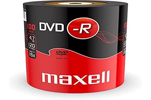 Image of Maxell 275733 DVD-R 4.7 GB 16X 120 Min Video (100 Disk Pack - Shrink Wrapped)