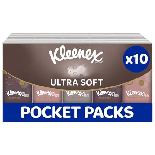 Image of Kleenex Ultra Soft Pocket Pack Tissues - Beautifully Soft And Silky Tissues - 10 Pocket Packs