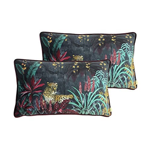 Image of Evans Lichfield Zinara Polyester Filled Cushions (Twin Pack), Polyester, Leopard