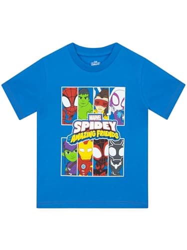 Image of Marvel Spiderman T Shirt | Spidey and His Amazing Friends Clothes | Boys' T-Shirts | Blue 3-4 Years